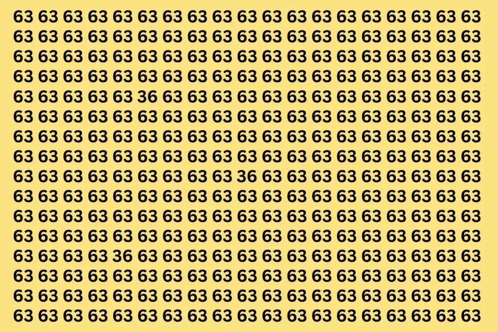 Find The Number 36 Hidden